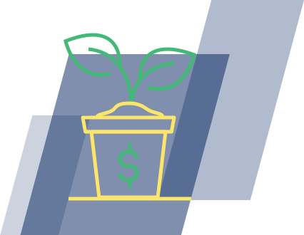 Ilustration of plant in flower pot.
